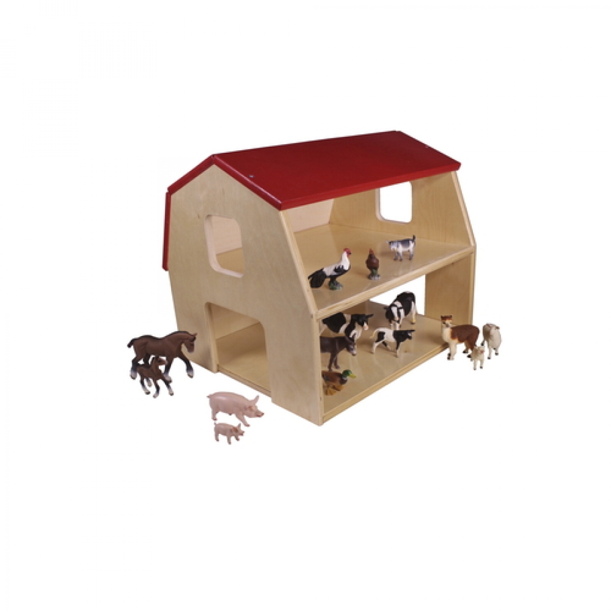 Melissa & Doug: Fold & Go Barn with 7 Animal Figures - Toy Farmers