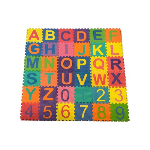 Kore Design Foam Play Mat for Kids - Interlocking Alphabet and Numbers - 11.8×11.8x0.40"