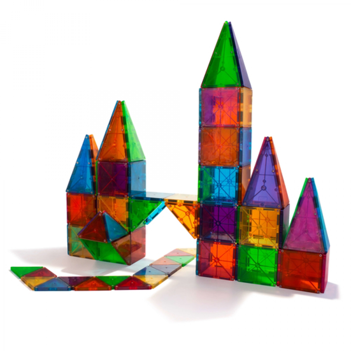 Magna-Tiles® Clear Colors 100-Piece Magnetic Blocks Set - Magna-Tiles®